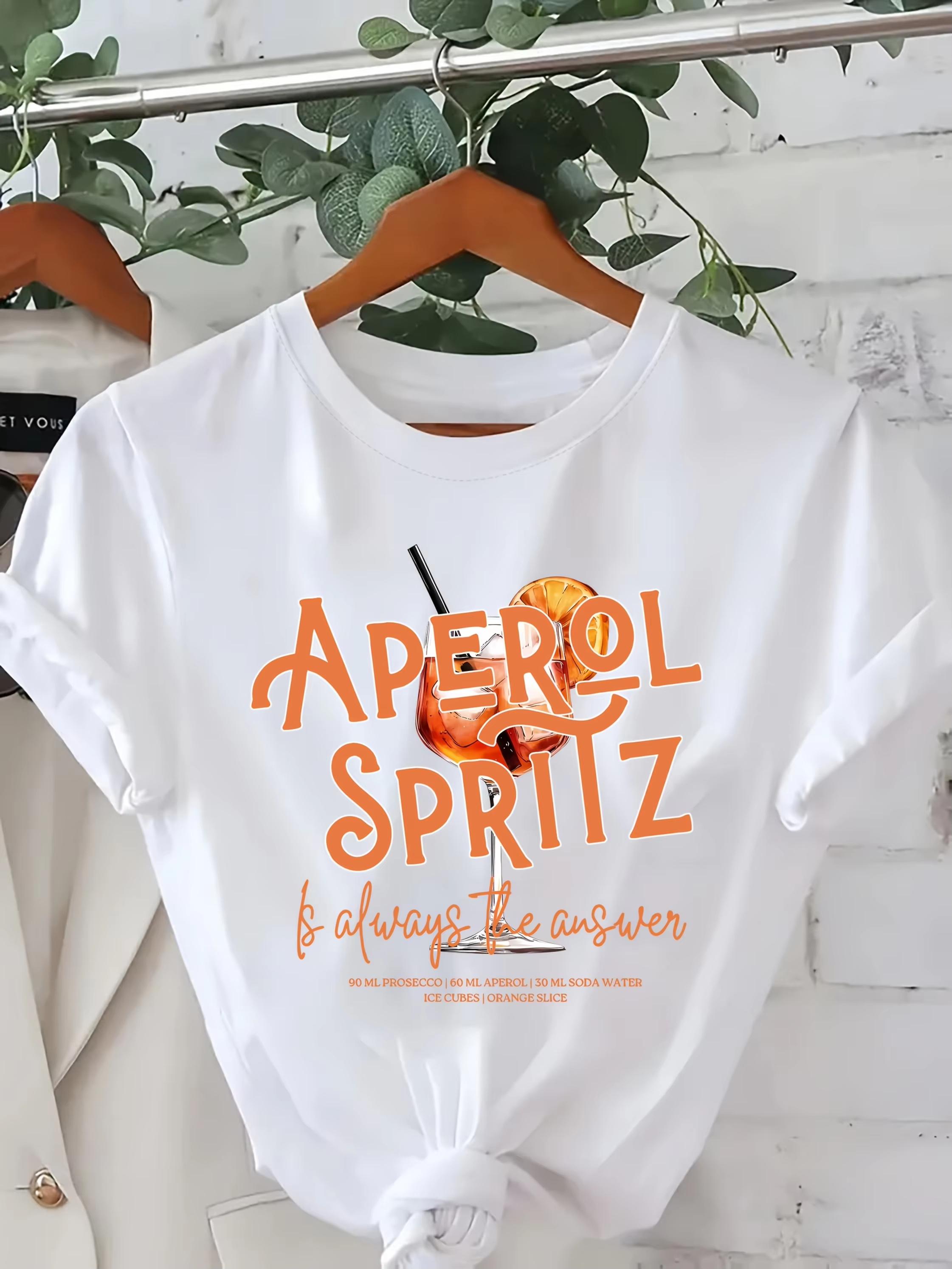 

Regular Length Comfortable Fitted Short Sleeve Top for All Seasons WomenS Casual Crew Neck TShirt Cocktail Glass Print 3XL