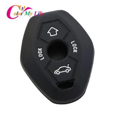Schlüsseletui für BMW X3 X5 Z3 Z4 3 5 7er E38 E39 E46 E83 1998-2005 Silikon Schlüssel Fernbedienung Etui Hülle Fob Schutz
