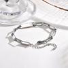 Personalized Bracelets Stainless Steel Bar ID Name Bracelet for Women Custom Engraved Inspirational Quote Gift Birthday Jewelry