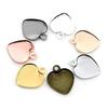 30 Stück 12mm Edelstahl Eisen Material Herz Leere Basis Fassung Passend für 12mm Herz Cabochon Anhänger Fassschalen DIY Schmuckzubehör