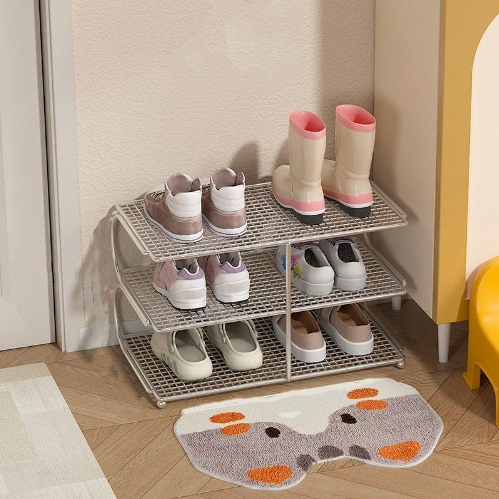 Large Capacity Multi-layer Shoe Rack Iron Shoe Organizer Multi-functional Kitchen Shelf Bedroom