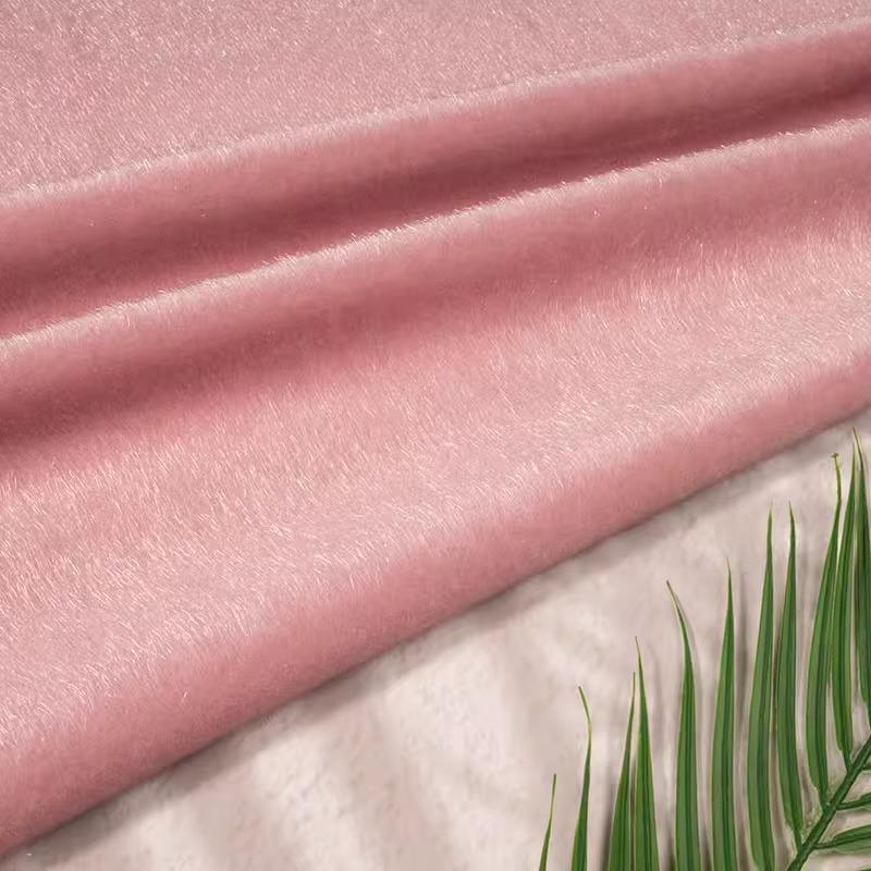 Plain Color Super Thick Faux Mink Fur Fabric Horsehair Flocking Plush Fabric DIY Sewing Sofa Clothing Luggage Shoes Toys Fabric