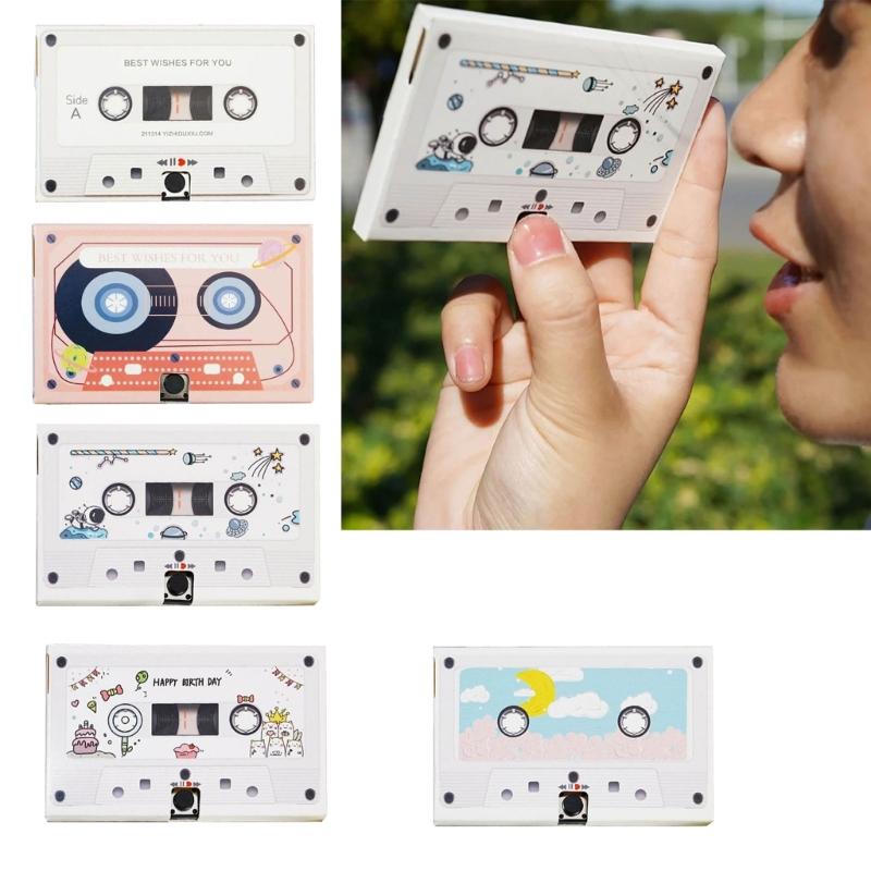 Greeting Card Voice Recorder Cassette Tape Shaped Recording Device Recordable