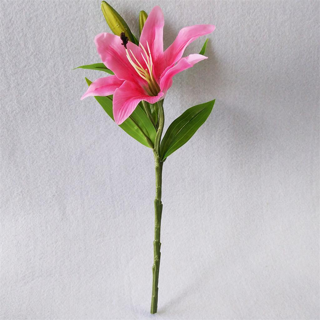 

Artificial Decorative Flower Single 3 Heads Home Decoration Artificial Flower розовый