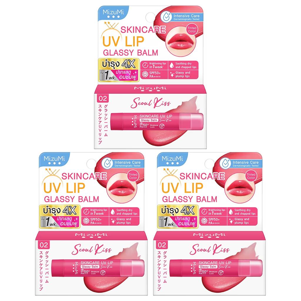 MizuMi Skincare UV Lip Glassy Balm Seoul Kiss 3.5 G.