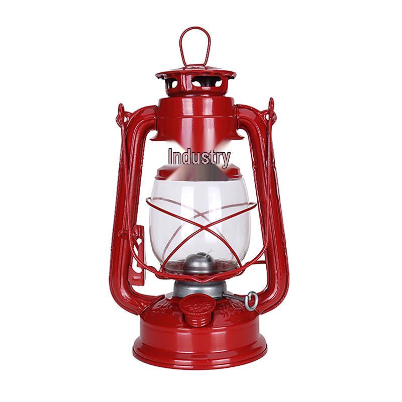 Vintage 25cm Mediterranean Hurricane Kerosene Lamp - Retro Decorative Hanging or Camping Lamp