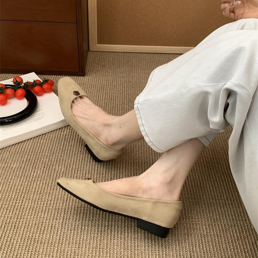 2025 spring new retro Xiaoxiangfeng single shoes women's one-pedal ladyshoes commuter shoes women's shoes