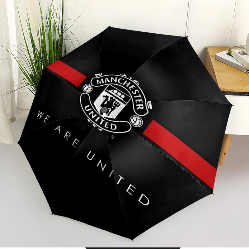 Football team.C Print Automatic Open Close Umbrella, Portable Foldable Umbrella, for Outdoor Commute Camping Trip, Ideal Birthday Gift