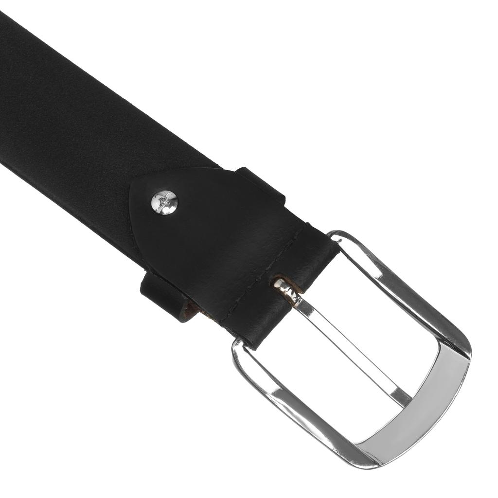 Wide Leather Belt PTN LTP-SMO-125-9845 Black