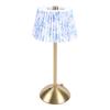 Pleated Table Lamp Cordless Touch Control   1200mAh Rechargeable Battery Operated Nightstand Lamp for Bedroom Living Room