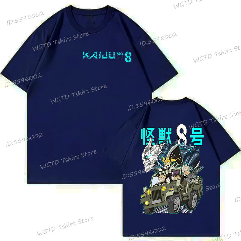 Men's Street Cool T-Shirt Tops Kaiju No 8 Fashion Casual Tops Anime Gift for Him Monster 8 Harajuku Streetwear Short Sleeve Tees