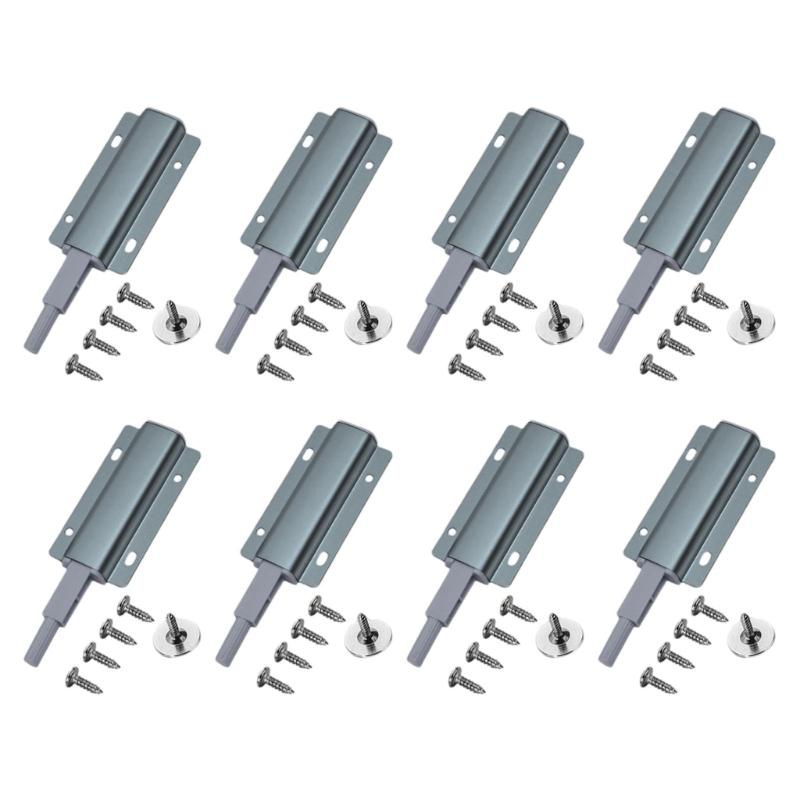8pcs Practical Magnetic Push To Open Drawer and Cabinet Catching for Invisible Door and Wardrobes Household Use
