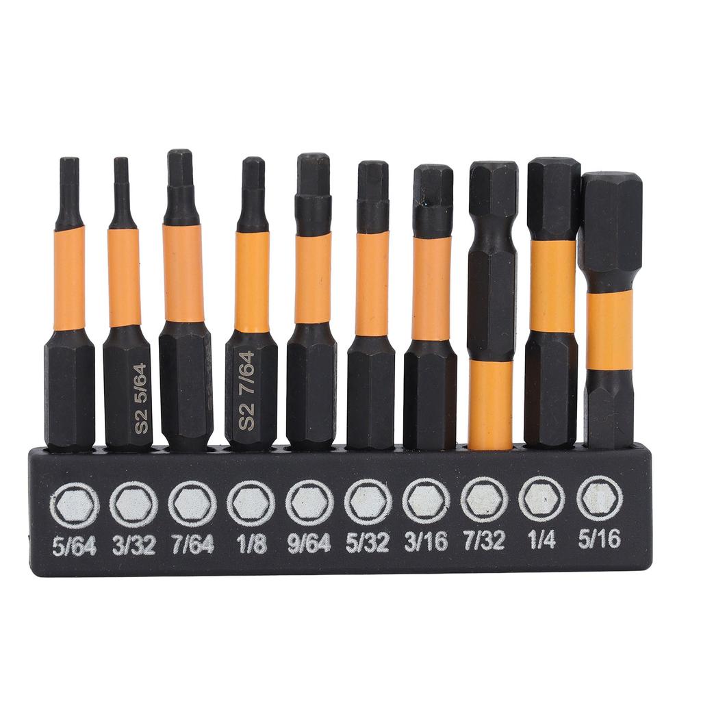 20 Stück Sechskant-Bits mit 1/4 Zoll Schaft Metrisch Imperial Magnetisch Legierter Stahl Bit-Set für Schraubendreher