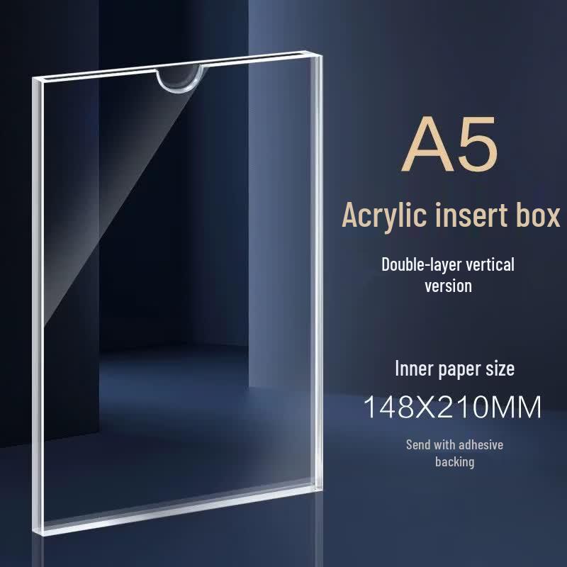 Clear Acrylic A5 Sign Holder (5-Pack)