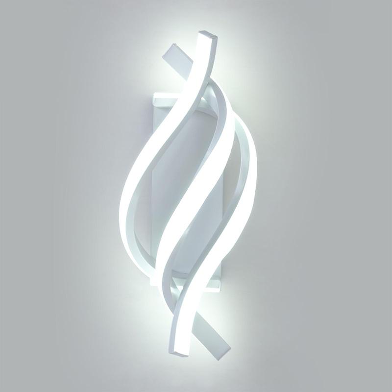 Modern LED Wall Lamp Home Line Decoration Wall Lamp Living Room Background Wall Bedroom Headboard Black White Lighting Lustre