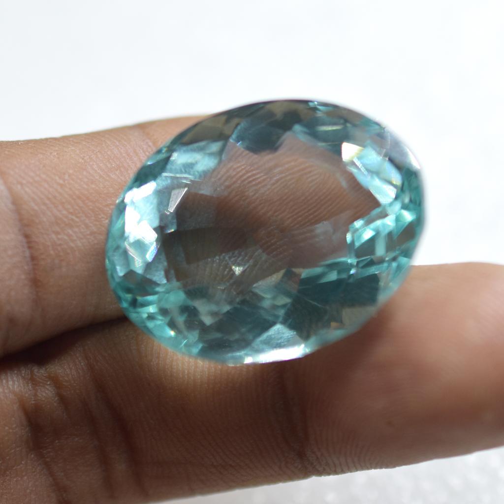 Natural Blue Topaz 58.23ct Oval Cut Certified Loose Gemstone