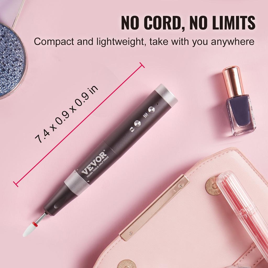 Electric Cordless Nail Drill 30000RPM Rechargeable Nail E File Machine