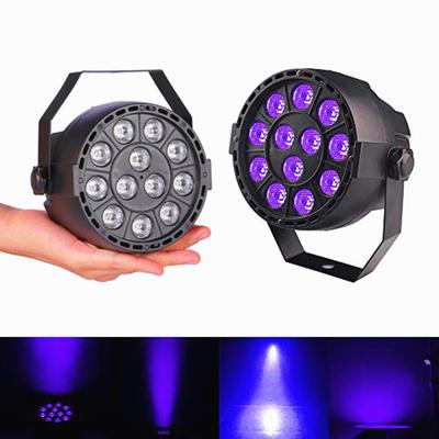 12-Piece LED DMX512 UV Purple Stage Par Light with Laser Effect