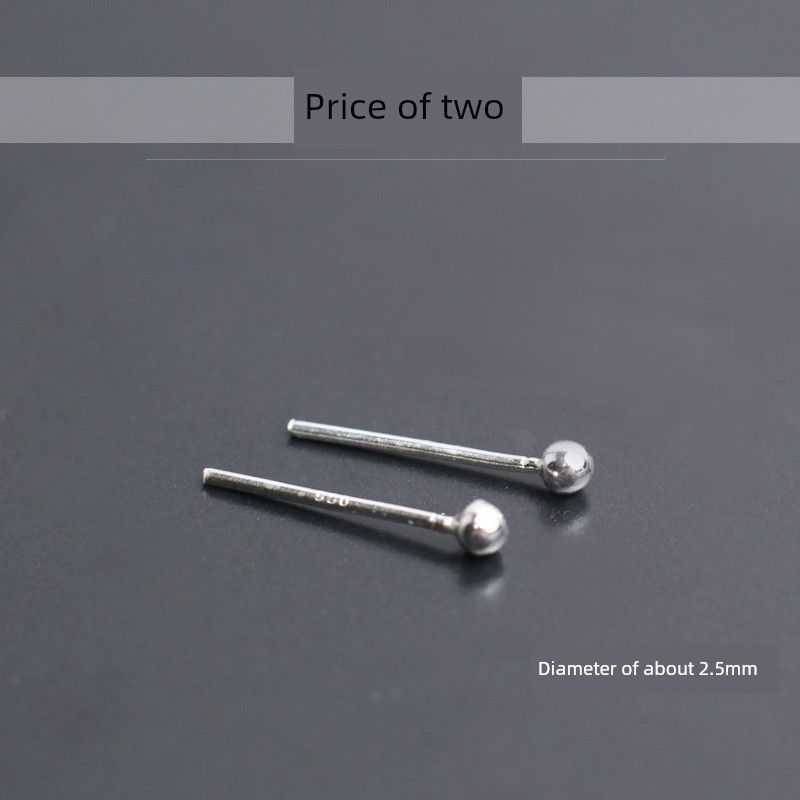 

Xiangnan 925 Sterling Silver Women s No Need to Take off Anti-Blocking Earrings for Sleeping Peas diameter 2.5mm pair (small size)