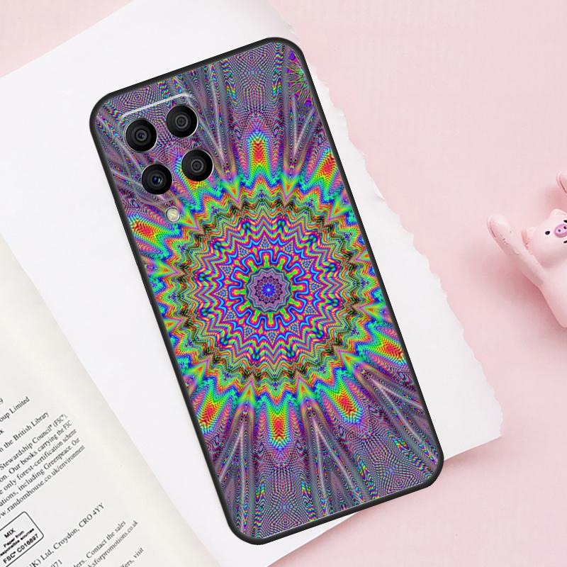 Trippy Tie Dye Floral Mandala Case For Samsung Galaxy M52 M32 M12 M13 M53 M51 M31 M11 M14 M34 M54 M16 M36 M56 M15 M35 M55