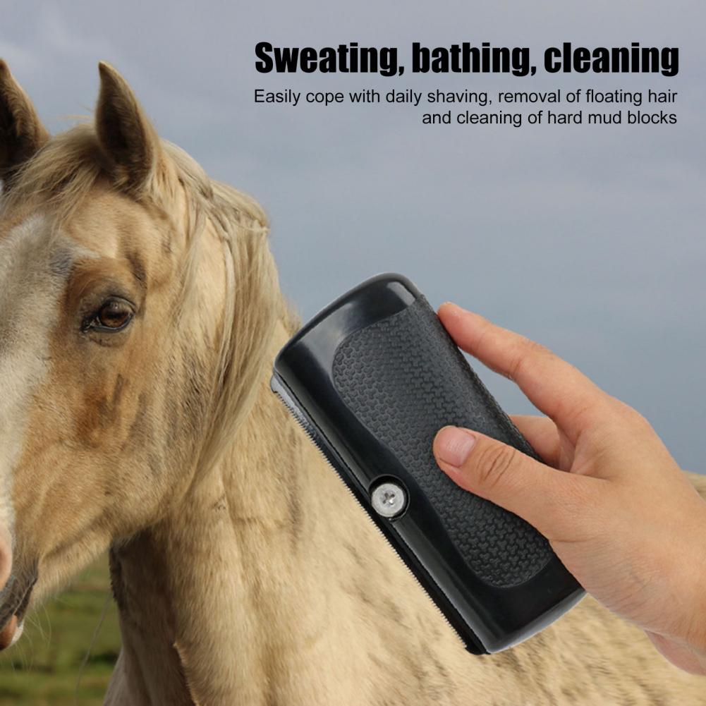 Pet Deshedding Brush Set Efficient Grooming Tool For Dogs Cats Horses Hair Removal Shedding Control чёрный