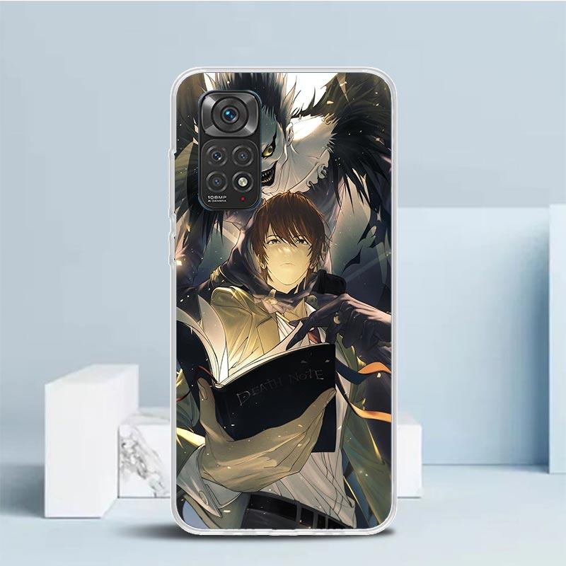 N-Note D-Death Yagami Light Soft Cover for Xiaomi Redmi Note 15 14 13 12 Pro Plus Phone Case 14S 11S 11T 11E 10S 10 4G Pattern S