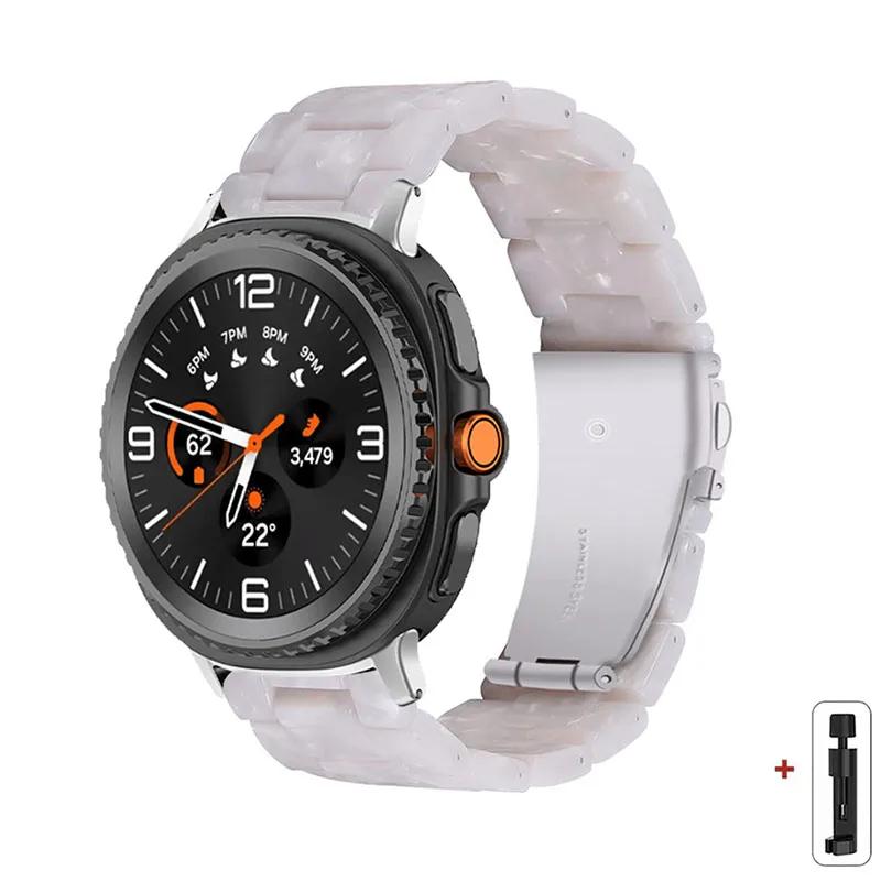 

Resin Band for Samsung Galaxy Watch 8 40 44MM/8Classic 46mmTransparent Strap Women Bracelet for galaxy Ultra 2025/7 47mm Correa for galaxy 8 40mm