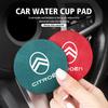 2pcs Car Coaster Anti-slip Mat Sheepskin Water Cup Holder Pad For Citroen C5 C1 C2 C6 C4L DS3 DS4 DS5 C-Elysee Grand Berlingo