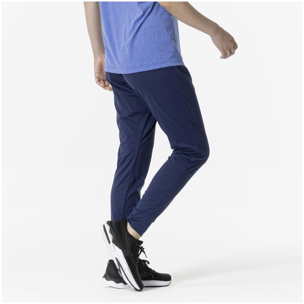 Mizuno Evening Blue Heather Knit Training Size UV UPF15 Women's Pants, M, 32MD2351, Moisture-Wicking, Quick-Drying, Protection,