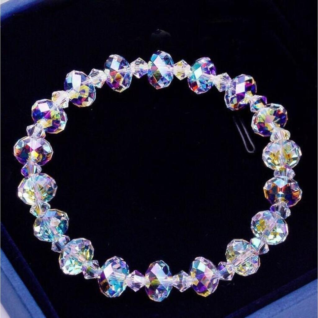 Northern Lights Bracelet Square Crystal Bracelet Exquisite Luxury Fashion Jewelry Women Girls Adjustable Stretch Link Chain Bracelets