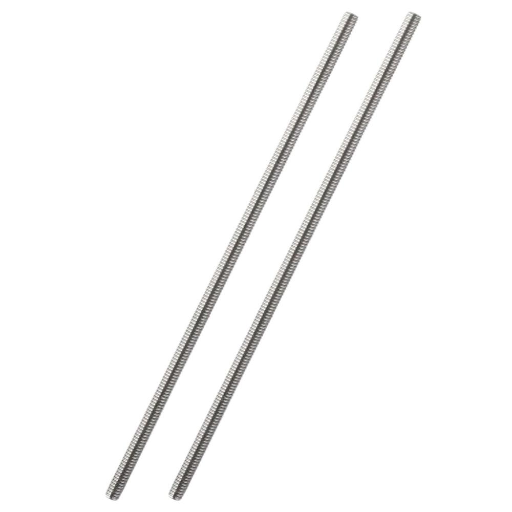 2PCS 304 Stainless Steel Fully Threaded Rod 0.8mm Thread Pitch Right Hand Threads Long Threaded Screw M5 Rods Bar Studs U-bolts