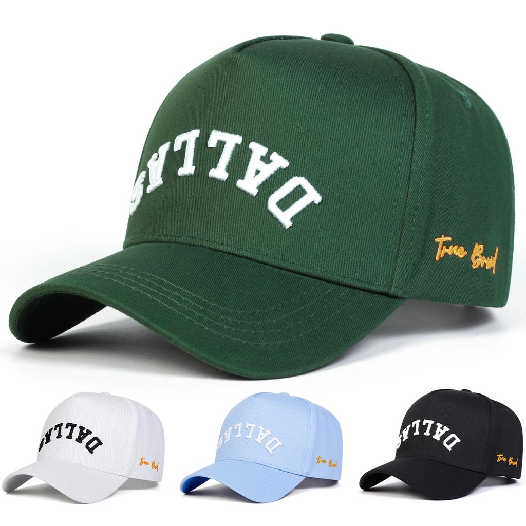Cappellini da Baseball Unisex DALLAS con Ricamo di Lettere Cappelli Casual Regolabili Cappello Parasole da Esterno per Primavera e Autunno