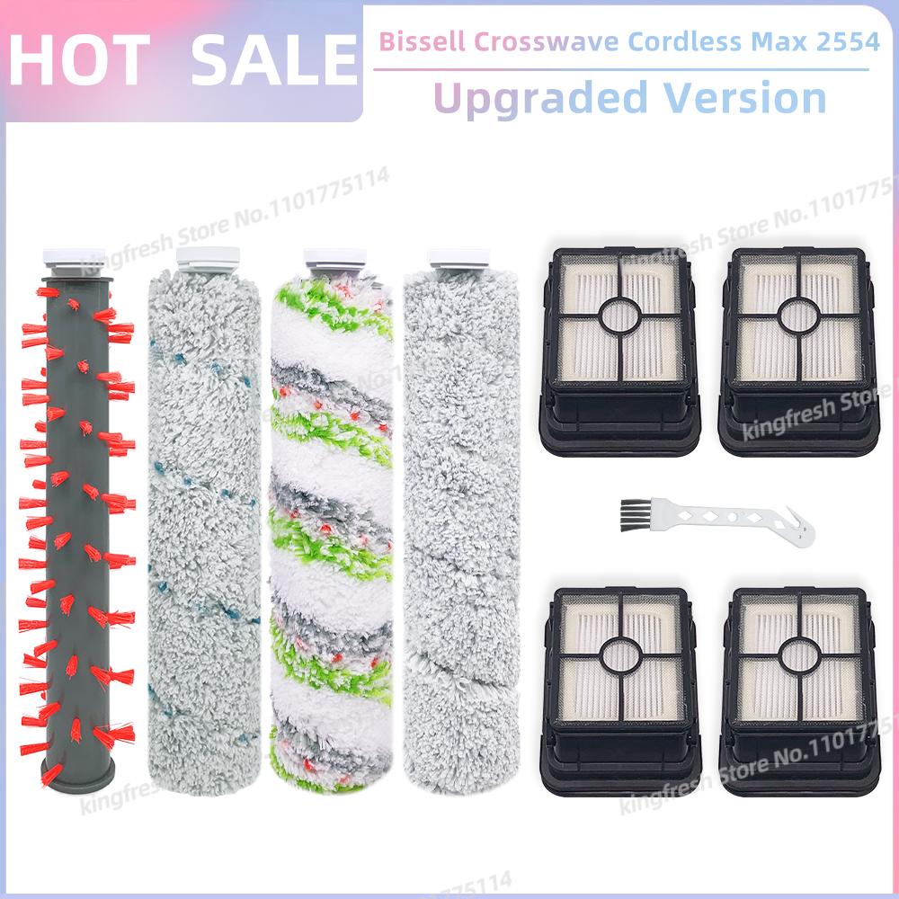Kompatibel für Bissell Crosswave Cordless Max 2554 2554A 2590 2596 2596B 2596M Walzenbürste Filter