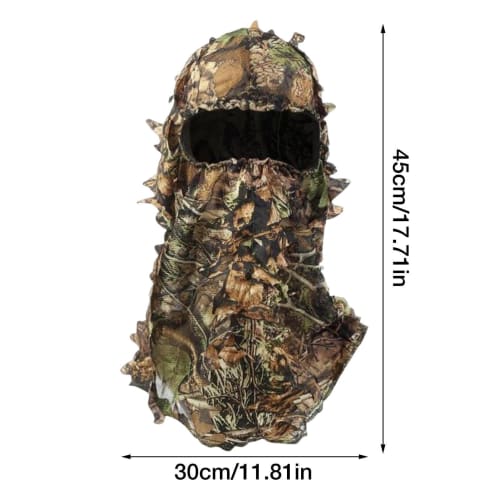 Tencen Ghillie Face Mask with Realtree Pattern, Lightweight and Breathable Camouflage for Airsoft, Hunting, and Outdoor Activities, for Men and Women