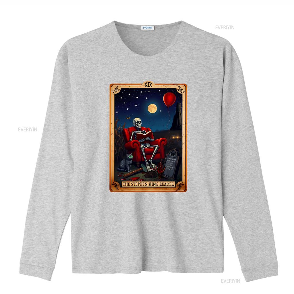 The Reader Stephen King Inspired Tarot Card T Shirt Perfect for Lover Vintage Style Horror Vintage Washed Stretched Comfortable