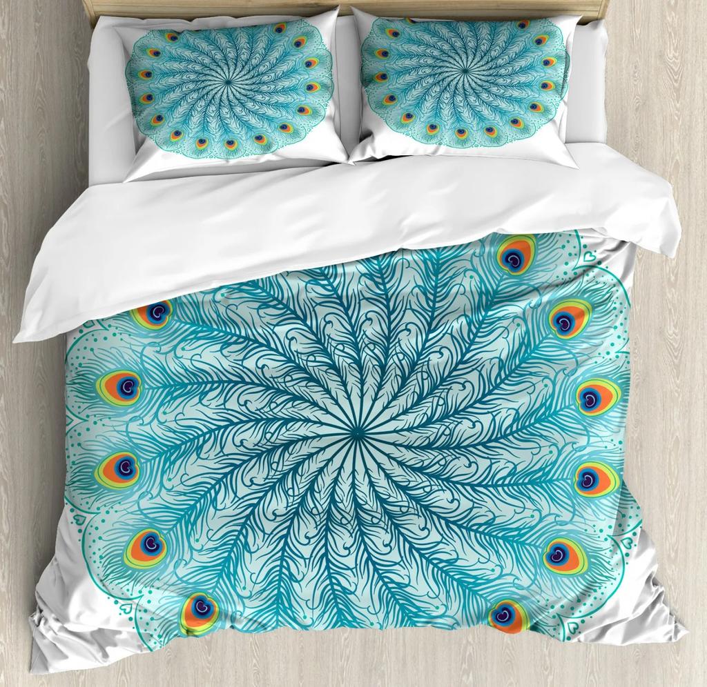 Bohemian 2/3pcs Boho Mandala Bedding Set Twin Queen King Size Comforter Duvet Quilt Cover and Pillowcase Soft Bedclothes