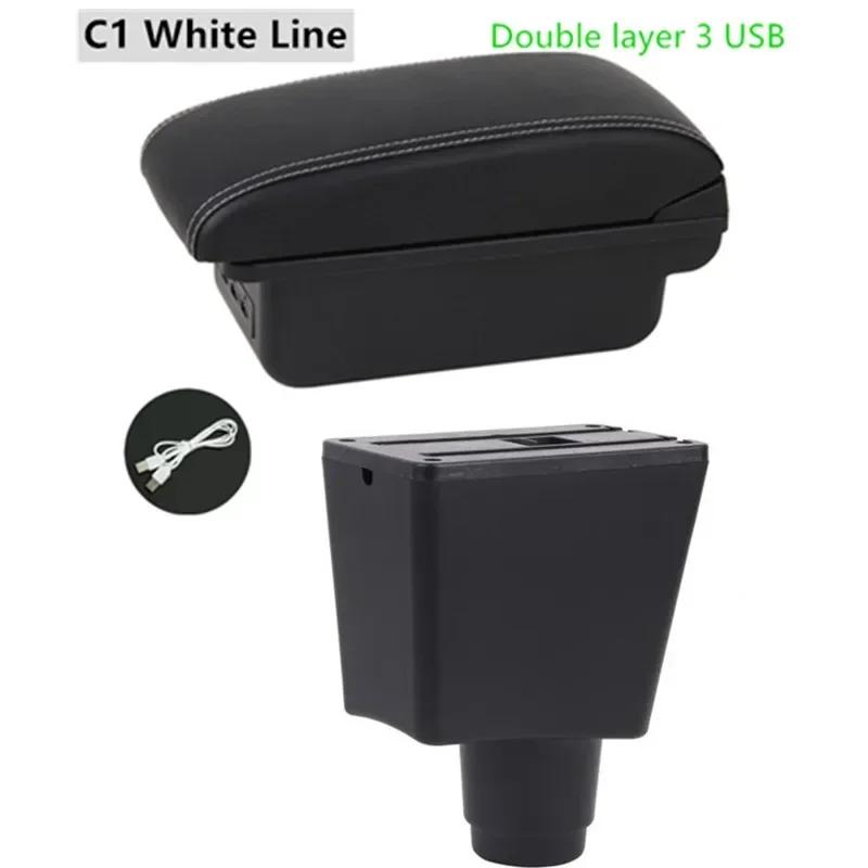 For Renault Logan 2 Armrest Box for Dacia Logan 2 dokker Renault Sandero 2 Car Storage Box supplies interior details USB