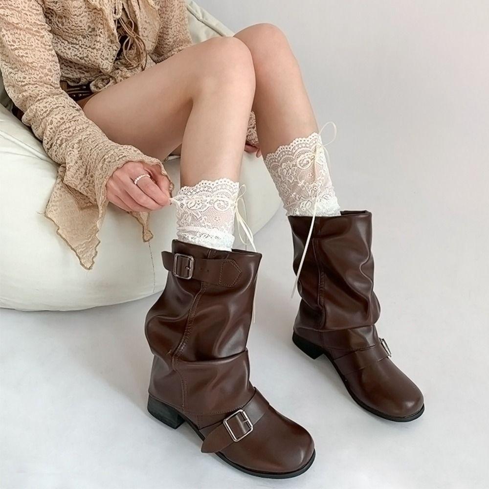 

3Pairs Mesh Ballet Bowknot Lace Socks Flower Mid Calf Stockings Summer JK Calf Socks Spring/Summer белый