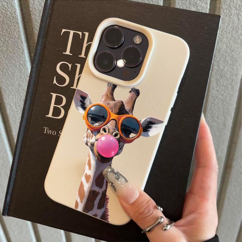 Fashion Funny Giraffe Pattern Phone Case For IPhone 17 Pro Max 16 15 14 13 12 11 Pro Case 14 Plus 16E 17 Air Silicone Soft Cover