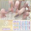 Beauty Waterproof No-bake Gel Nail Polish Film Full Sticker Chinese Style Fireworks Nail Film Paper Nail Film Paper Patch