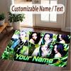 Custom Name Crystal Velvet Rug,aespa Comfortable Anti Slip Floor Mat For Room Decoration