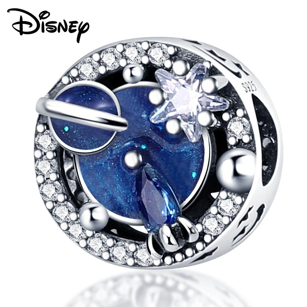 Disney 925 Silber Winnie Puuh Kürbiswagen und Minnie Anhänger Perlen Geeignet für DIY Armband Kann an Familie und Freunde verschenkt werden