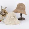 Cute Panama Hat Breathable Bucket Hat Summer Floppy Fisherman Hat Photo Props Vacation Hat Handmade Straw Hat