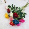Touch Blossom Flannel Velvet Flowers DIY Bridal Bouquet Fake Flowers Wedding Decor Artificial Roses