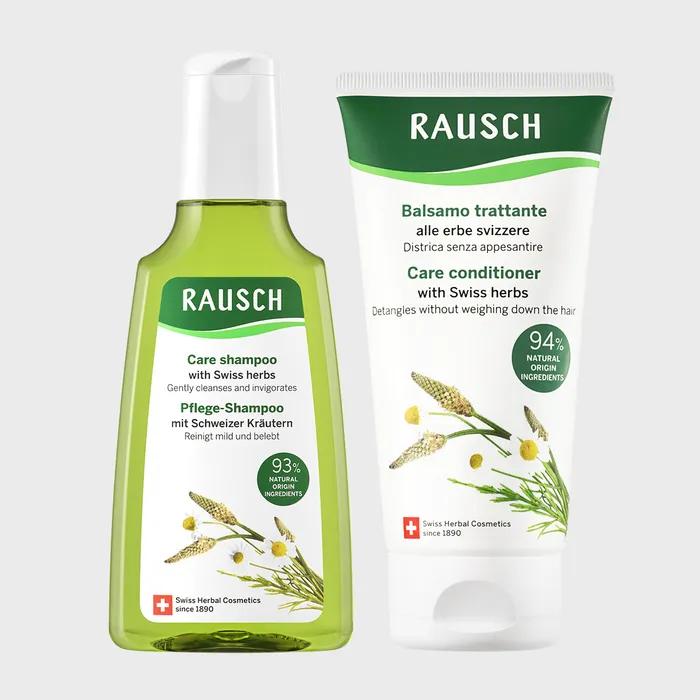 Rausch Swiss Herbal Care Shampoo 200ml + Rinse Conditioner 150ml Duo
