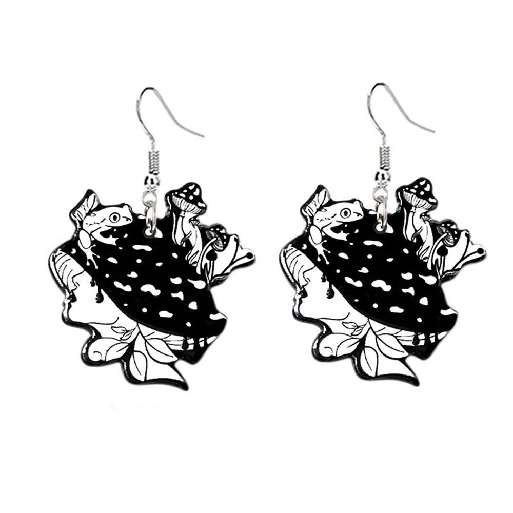 Acrylic Mushroom Girl Sexy Personalized Funny Retro Earring Fashion Ear Drop For Women