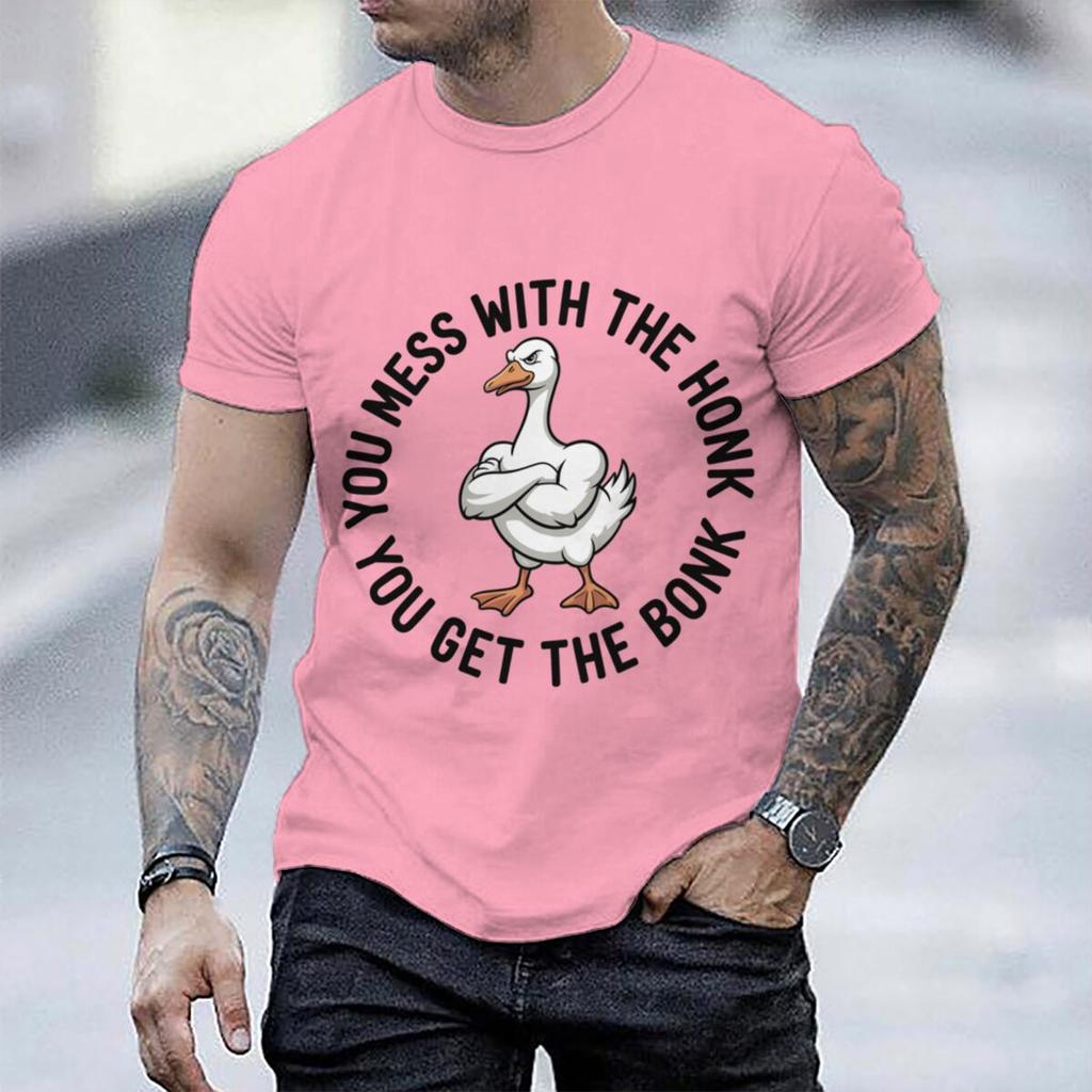 Funny Goose You Mess With The Honk Tshirt Unisex Sarcastic Goose Meme Graphic Tee Casual Short Sleeve Unisex Y2k Tops