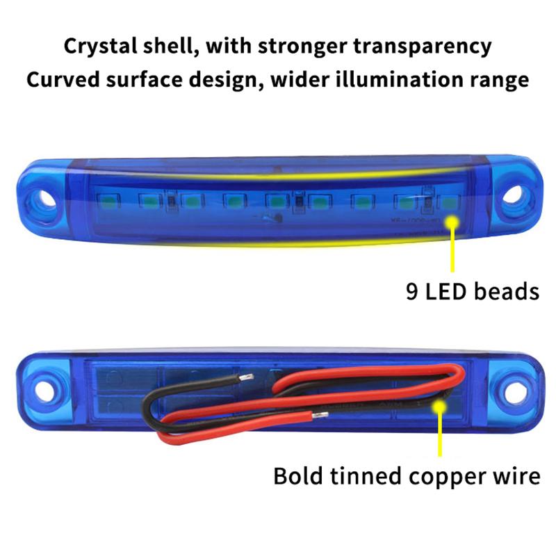 12V-24V Led Side Marker Indicator Car Lights Front Rear For Trucks Cab RV Trailer