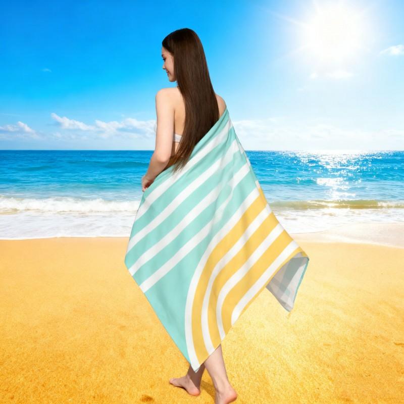 Premium Thickened Microfiber Beach Towel 250g Quick Dry Absorbent Adult Swim Pool Travel Gym Print Design