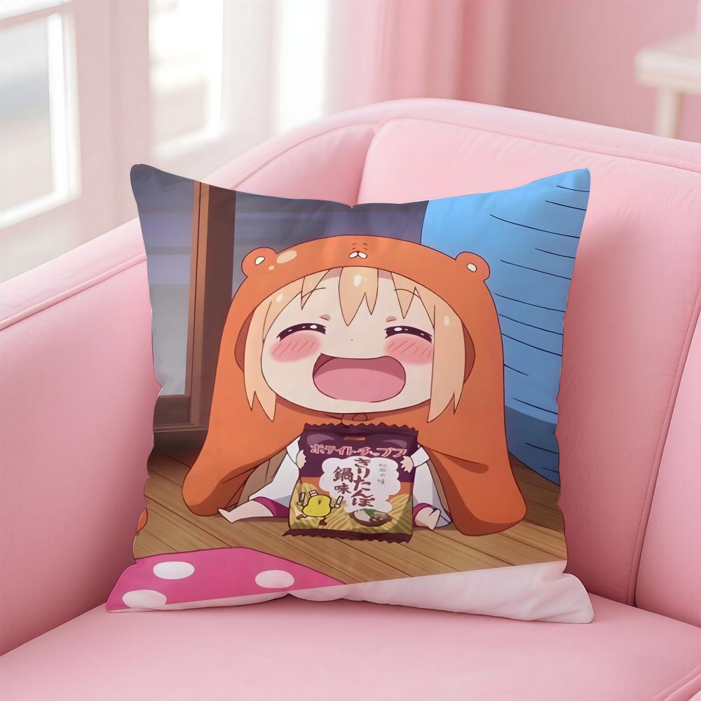 Anime H-Himouto! Umaru-chanS Cushion Cover Comfortable Reversible Pillow Cover Ideal for Car Sofa Bedroom & Beyond